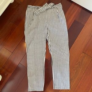 Trendy striped straight pants size S/M